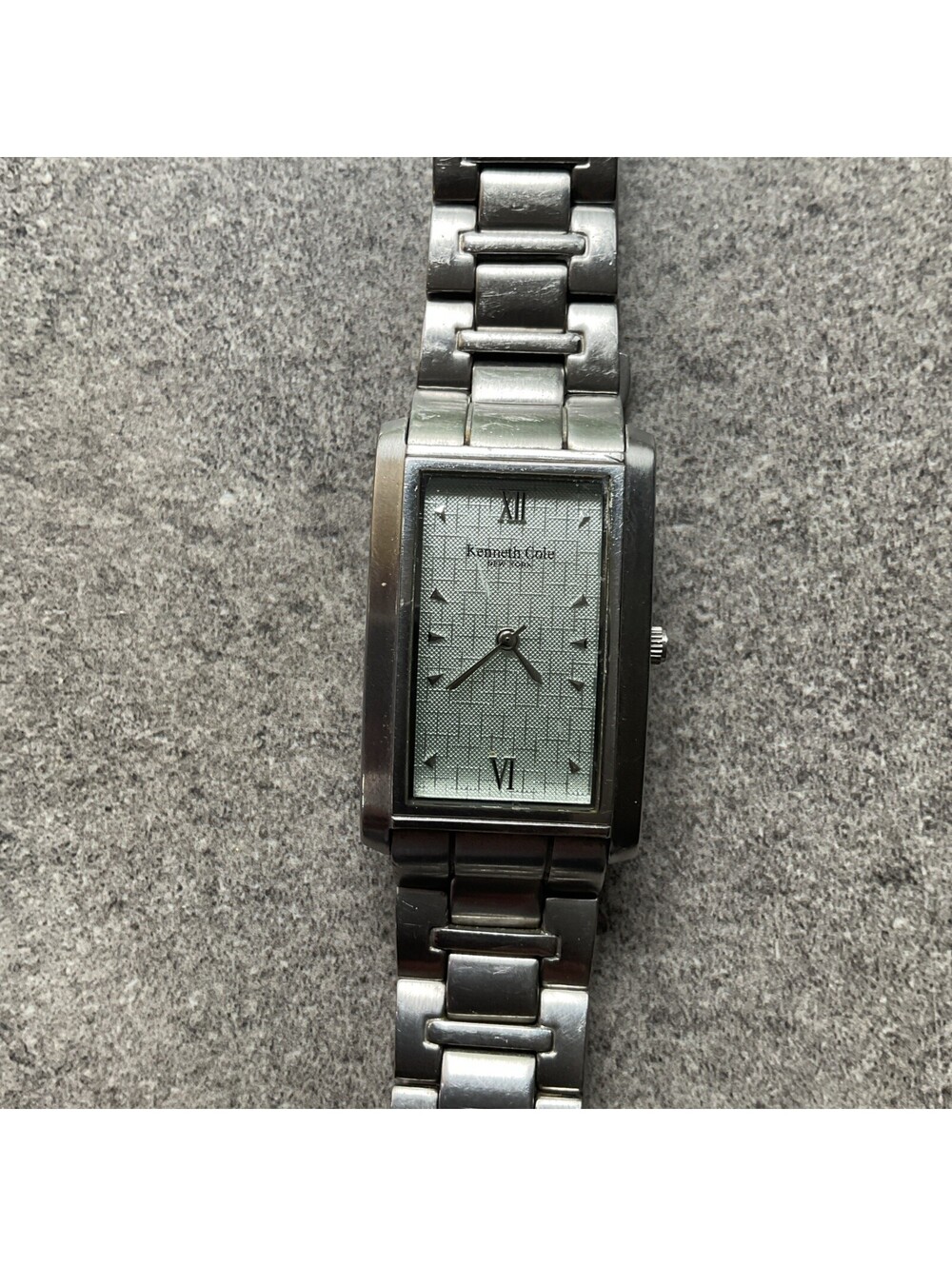 Kenneth Cole Womens Tank Style Watch 26mm Stainless Steel Case And Band BCF